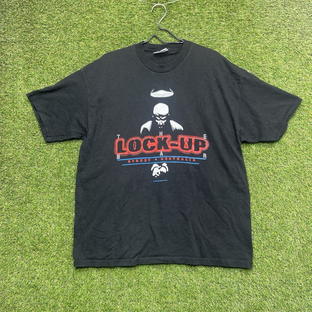 Vintage The Lock Up Bar Shirt Mens XL Sydney Australia LEE Cotton Made in USA